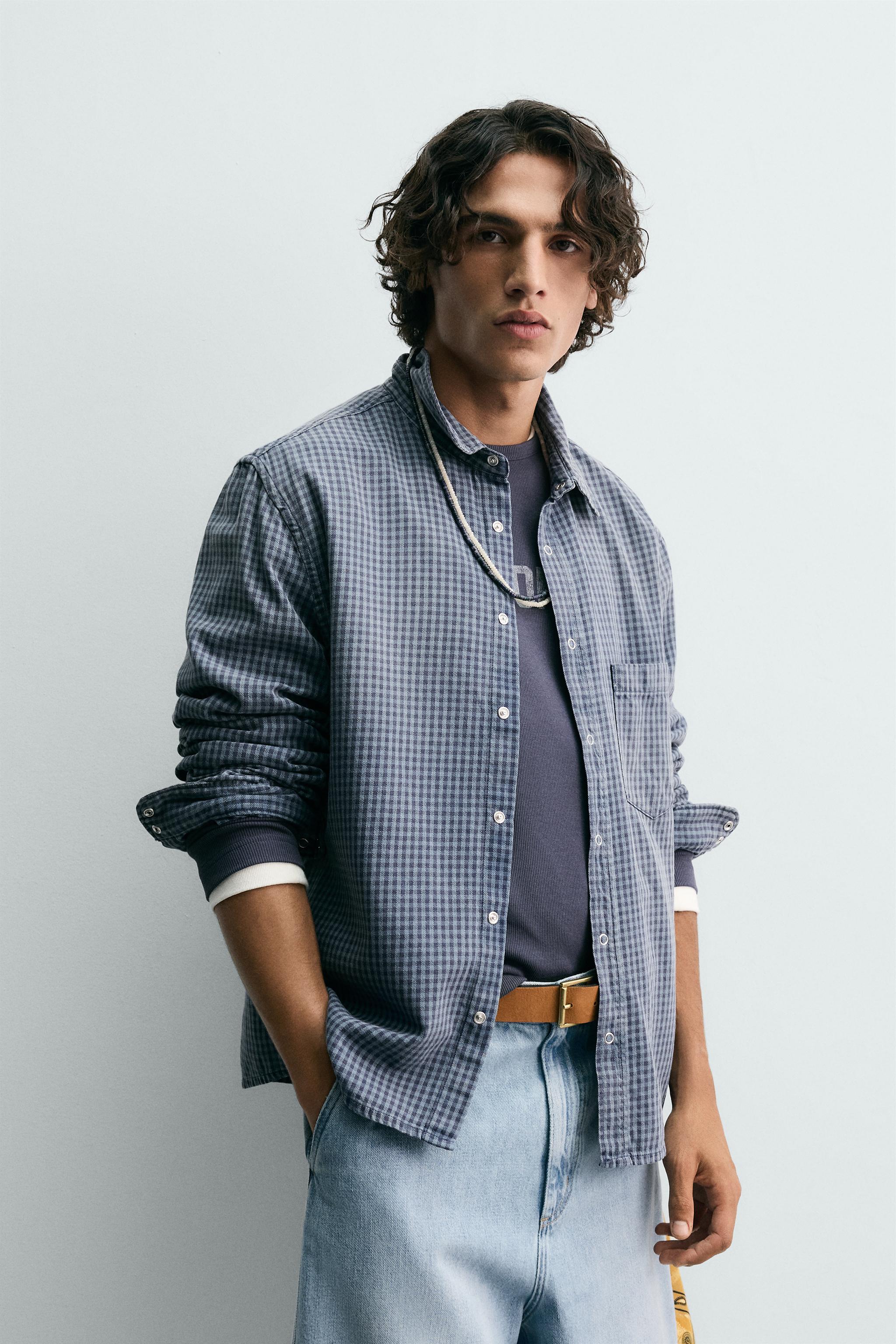 RELAXED FIT PLAID SHIRT
